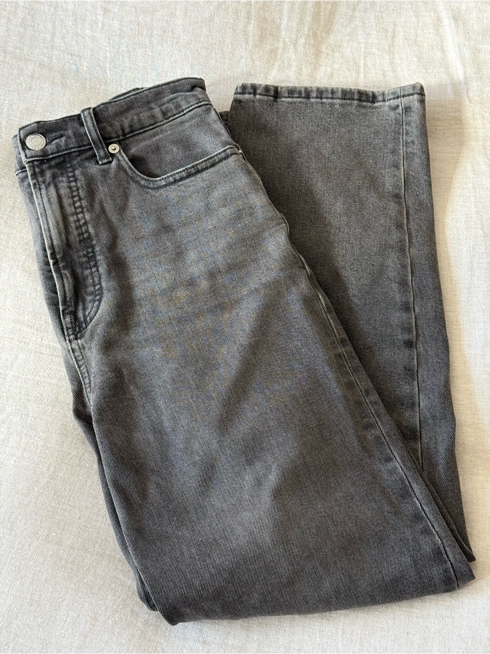 Everlane Way High Jean in Black Grey Size 26 - Picture 3 of 6